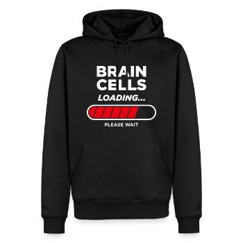 Belastung der Gehirnzellen - Männer Premium Bio Hoodie - Schwarz - Vorne - Nico (187cm)