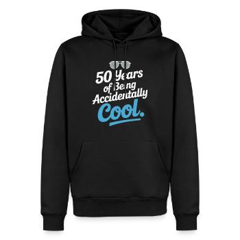 50 ans accidentellement cool lunettes de soleil anniversaire - Sweat à capuche Premium bio Homme - noir - Devant - Nico (187cm)