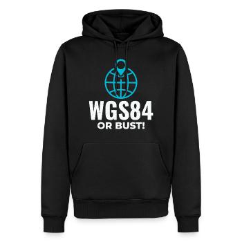 GIS Analyst WGS84 Système de coordonnées du globe - Sweat à capuche Premium bio Homme - noir - Devant - Nico (187cm)