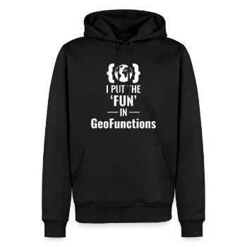 GeoFunctions GIS Programmierung Entwickler Spaß - Männer Premium Bio Hoodie - Schwarz - Vorne - Nico (187cm)