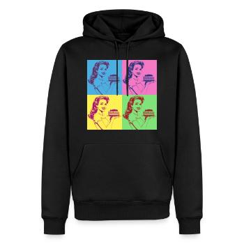 Baking Cake Baking Queen Baking Fairy Baker Pop Art - Men’s Premium Organic Hoodie - black - Front - Nico (187cm)