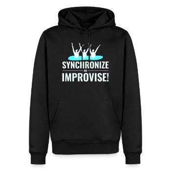 Synchronschwimmen Improvisieren Team Schwimmer Humor - Männer Premium Bio Hoodie - Schwarz - Vorne - Nico (187cm)