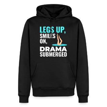 Legs Up Lächelt bei Synchronschwimm-Drama - Männer Premium Bio Hoodie - Schwarz - Vorne - Nico (187cm)