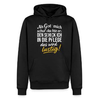 Altenpflege Altenpfleger Pflegepersonal Pfleger - Männer Premium Bio Hoodie - Schwarz - Vorne - Nico (187cm)
