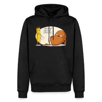 Potato - Men’s Premium Organic Hoodie - black - Front - Nico (187cm)