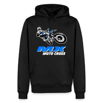 Moto Cross - Motocross - Supercross - Männer Premium Bio Hoodie - Schwarz - Vorne - Nico (187cm)