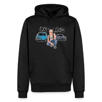 Erich Trabbi Barkas // Illustration - Sweat à capuche Premium bio Homme - noir - Devant - Nico (187cm)