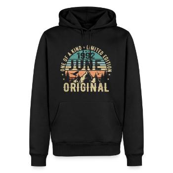 Legendär Seit Juni 1992 Geburtstag Geschenk 1992 - Männer Premium Bio Hoodie - Schwarz - Vorne - Nico (187cm)