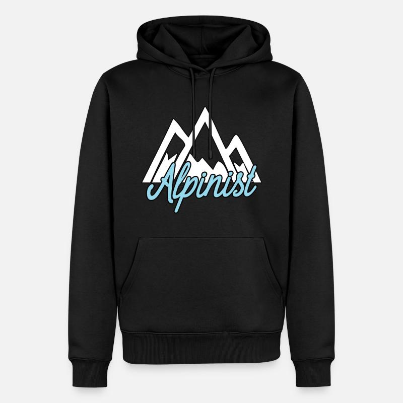 Alpinist - Männer Premium Bio Hoodie - Schwarz