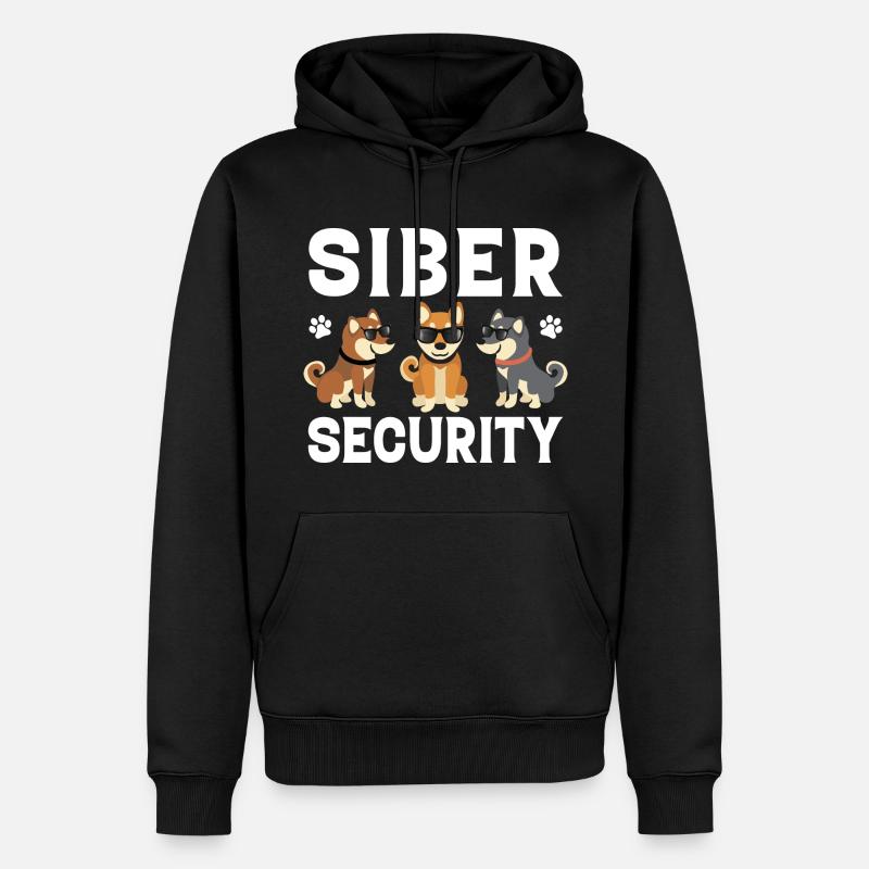 Husky tshirt - Männer Premium Bio Hoodie - Schwarz