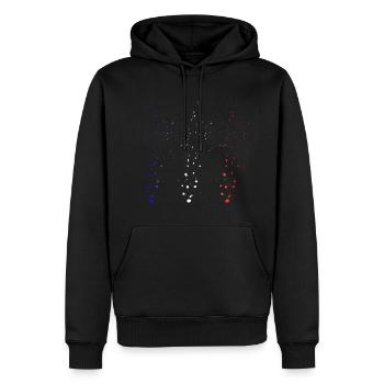 Blau Weiß Rot - Männer Premium Bio Hoodie - Schwarz - Vorne - Nico (187cm)