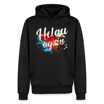 Helau Fasching, Fastnacht - Männer Premium Bio Hoodie - Schwarz - Vorne - Nico (187cm)