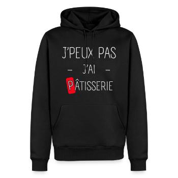 J'peux pas j'ai Pâtisserie - Sweat à capuche Premium bio Homme - noir - Devant - Nico (187cm)