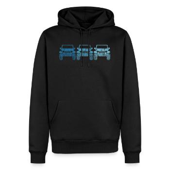 Véhicule tout-terrain Offroad 4wd AWD 4x4 4wheeler cadeau - Sweat à capuche Premium bio Homme - noir - Devant - Nico (187cm)