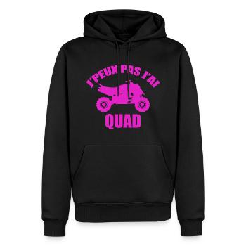 Je Peux Pas J'ai Quad Cadeau Humour - Sweat à capuche Premium bio Homme - noir - Devant - Nico (187cm)