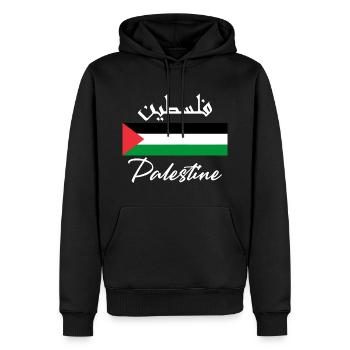 Befreit Palästina - Männer Premium Bio Hoodie - Schwarz - Vorne - Nico (187cm)