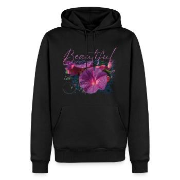 Beautiful Cybele Flowers - Men’s Premium Organic Hoodie - black - Front - Nico (187cm)