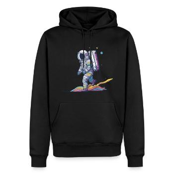Astronaut - Men’s Premium Organic Hoodie - black - Front - Nico (187cm)