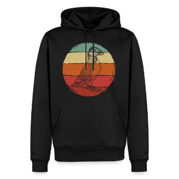 Papageientaucher Retro - Männer Premium Bio Hoodie - Schwarz - Vorne - Nico (187cm)