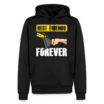 Bagger Freunde Best Friends Forever Baggerschaufel - Männer Premium Bio Hoodie - Schwarz - Vorne - Nico (187cm)