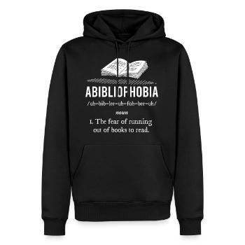 Abibliophobie Definition - Männer Premium Bio Hoodie - Schwarz - Vorne - Nico (187cm)