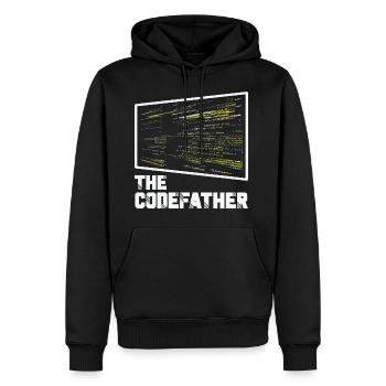 The Codefather Programmer Coding Coder Funny - Männer Premium Bio Hoodie - Schwarz - Vorne - Nico (187cm)