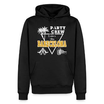 L’équipage de la fête de Barcelone célèbre les vacances de la bière alcoolisée - Sweat à capuche Premium bio Homme - noir - Devant - Nico (187cm)