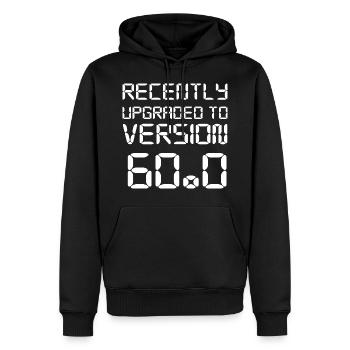 60. Geburtstag - Männer Premium Bio Hoodie - Schwarz - Vorne - Nico (187cm)