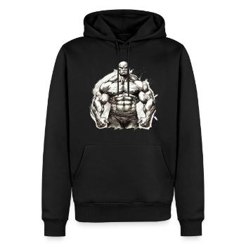 Bodybuilding Bodybuilder Gewichtheben Kraftsport - Männer Premium Bio Hoodie - Schwarz - Vorne - Nico (187cm)