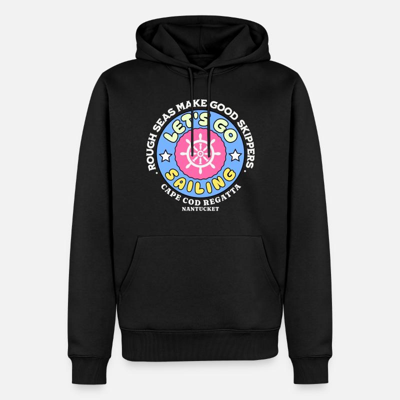 Let's go sailing - Sweat à capuche Premium bio Homme - noir