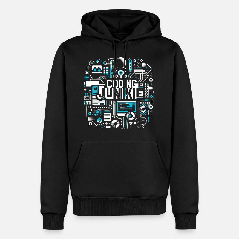 Coding Junkie 16 - Männer Premium Bio Hoodie - Schwarz
