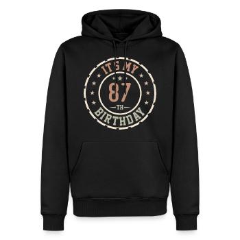 C'est Mon 87e Anniversaire Cadeau 87 Ans - Sweat à capuche Premium bio Homme - noir - Devant - Nico (187cm)