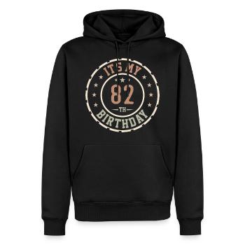 Es ist mein 82. Geburtstag 82 Jahre altes Geschenk - Männer Premium Bio Hoodie - Schwarz - Vorne - Nico (187cm)