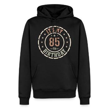 Es ist mein 85. Geburtstagsgeschenk zum 85. Jahr - Männer Premium Bio Hoodie - Schwarz - Vorne - Nico (187cm)
