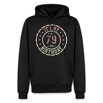 Es ist mein 79. Geburtstagsgeschenk 79 Jahre - Männer Premium Bio Hoodie - Schwarz - Vorne - Nico (187cm)