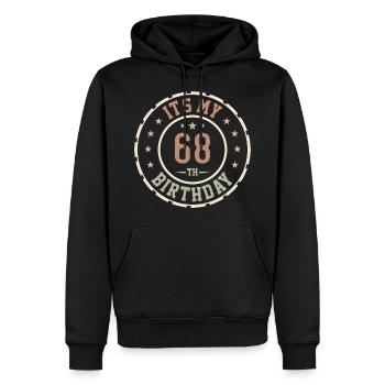 Es ist mein 68. Geburtstag 68 Jahre altes Geschenk - Männer Premium Bio Hoodie - Schwarz - Vorne - Nico (187cm)