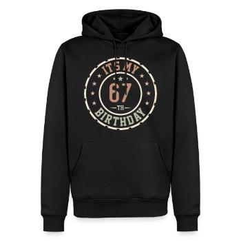 Es ist mein 67. Geburtstag 67 Jahre altes Geschenk - Männer Premium Bio Hoodie - Schwarz - Vorne - Nico (187cm)