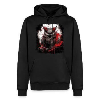 Gothic Eule - Männer Premium Bio Hoodie - Schwarz - Vorne - Nico (187cm)