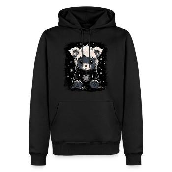 Ours en peluche Emo mignon - Sweat à capuche Premium bio Homme - noir - Devant - Nico (187cm)