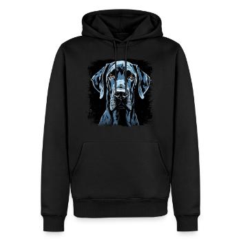 Deutsche Dogge - Männer Premium Bio Hoodie - Schwarz - Vorne - Nico (187cm)
