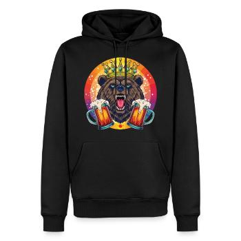 12 Bär mit zwei Maß Bier Bierkrüge Maßkrüge Prost - Männer Premium Bio Hoodie - Schwarz - Vorne - Nico (187cm)
