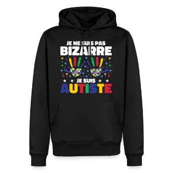 I'm not weird, I'm autistic - Men’s Premium Organic Hoodie - black - Front - Nico (187cm)
