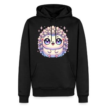 Super Cute Kawaii Baby Hedgehog - Männer Premium Bio Hoodie - Schwarz - Vorne - Nico (187cm)