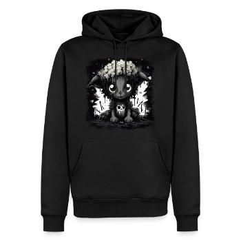 Mignon mouton gothique noir - Sweat à capuche Premium bio Homme - noir - Devant - Nico (187cm)