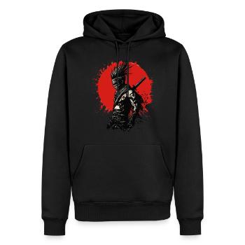Fantasy ninja Punk - Sweat à capuche Premium bio Homme - noir - Devant - Nico (187cm)