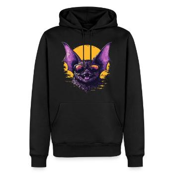 Drôle de chauve-souris - Sweat à capuche Premium bio Homme - noir - Devant - Nico (187cm)