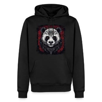 Cool Panda - Sweat à capuche Premium bio Homme - noir - Devant - Nico (187cm)