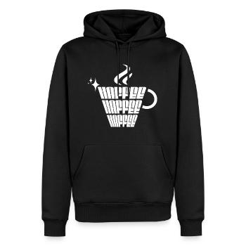 Kaffee Kaffee Kaffee - Männer Premium Bio Hoodie - Schwarz - Vorne - Nico (187cm)