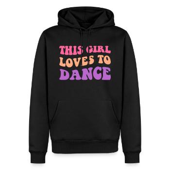 Cette fille aime danser I - Sweat à capuche Premium bio Homme - noir - Devant - Nico (187cm)