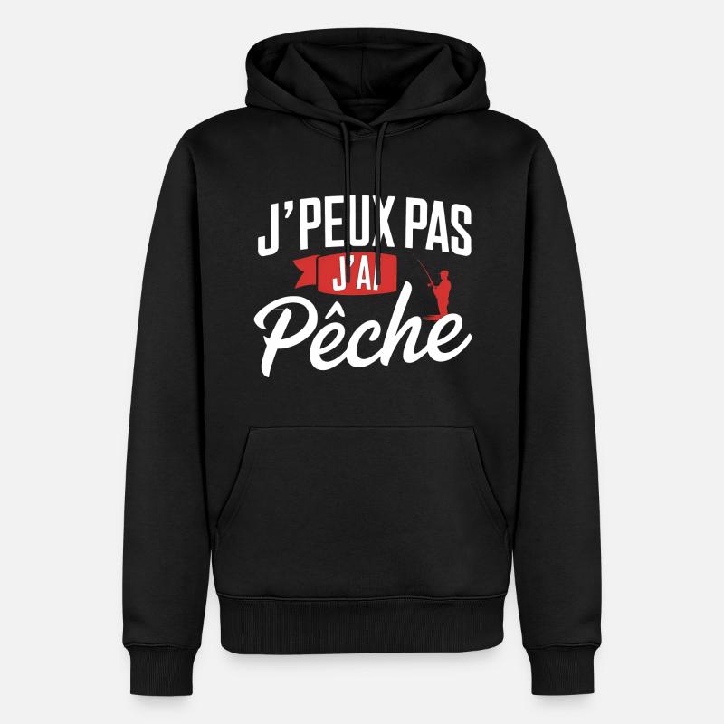 J'peux Pas, J'ai Pêche - Sweat à capuche Premium bio Homme - noir